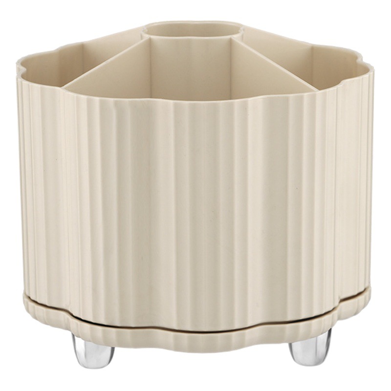 Caja de almacenamiento de portalápices giratoria de escritorio ins Caja de almacenamiento de bolígrafos de maquillaje de sentido avanzado Portalápices de escritorio de gran capacidad para estudiantes