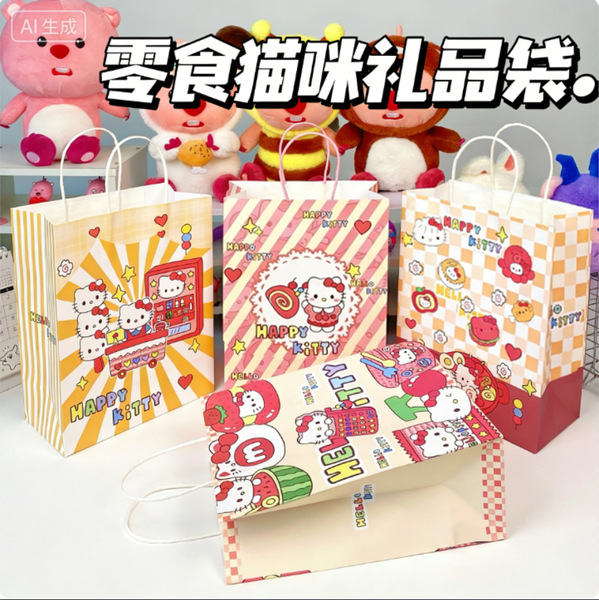 Cartoon leather linen bag