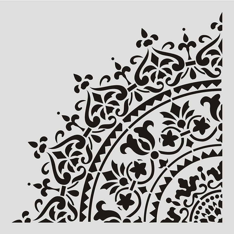 Cross-border AliExpress DIY stencil wallpaper floor furniture wall painting template lace edge ruler