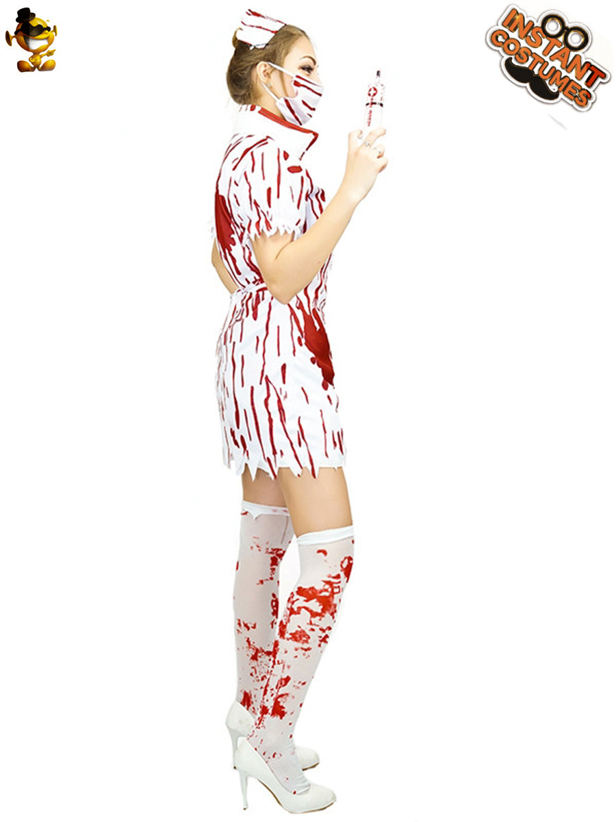 Halloween mascarada etapa traje de rendimiento traje ropa Cosplay adulto enfermera mujer Zombie ropa image 3