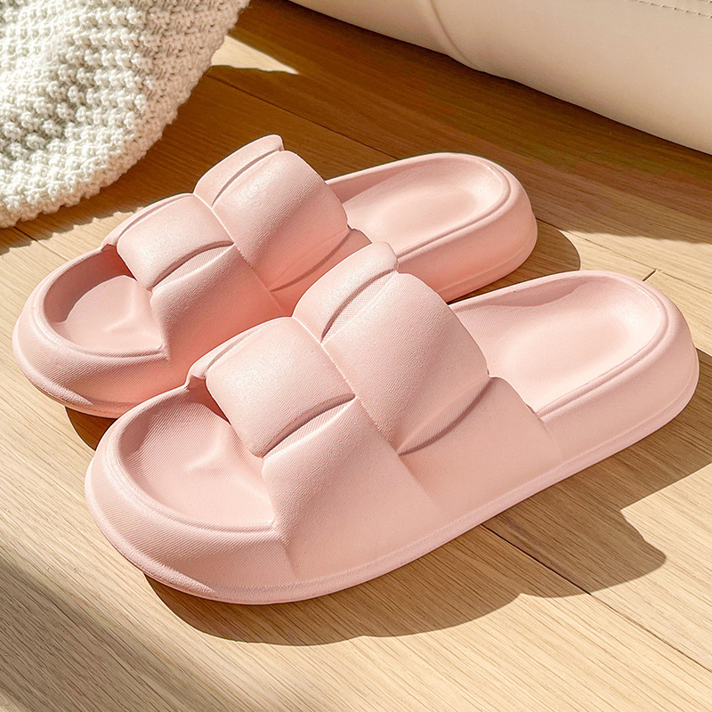 ハイエンドの新しいスタイルの女性用スリッパ、夏用屋内ホームカップル用厚底滑り止めアウターウェア男性用赤いスリッパ|undefined