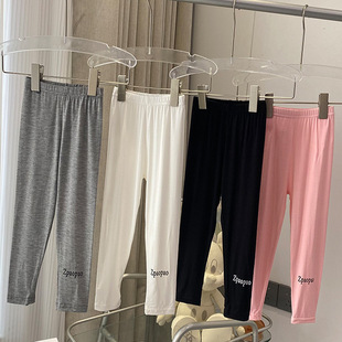 Girls' Leggings Spring and Summer Modal Girls' Ankle-length Pants Thin Small and Medium-sized Children's Trousers Girls' Outer Wear Pants Autumn Children's Wear