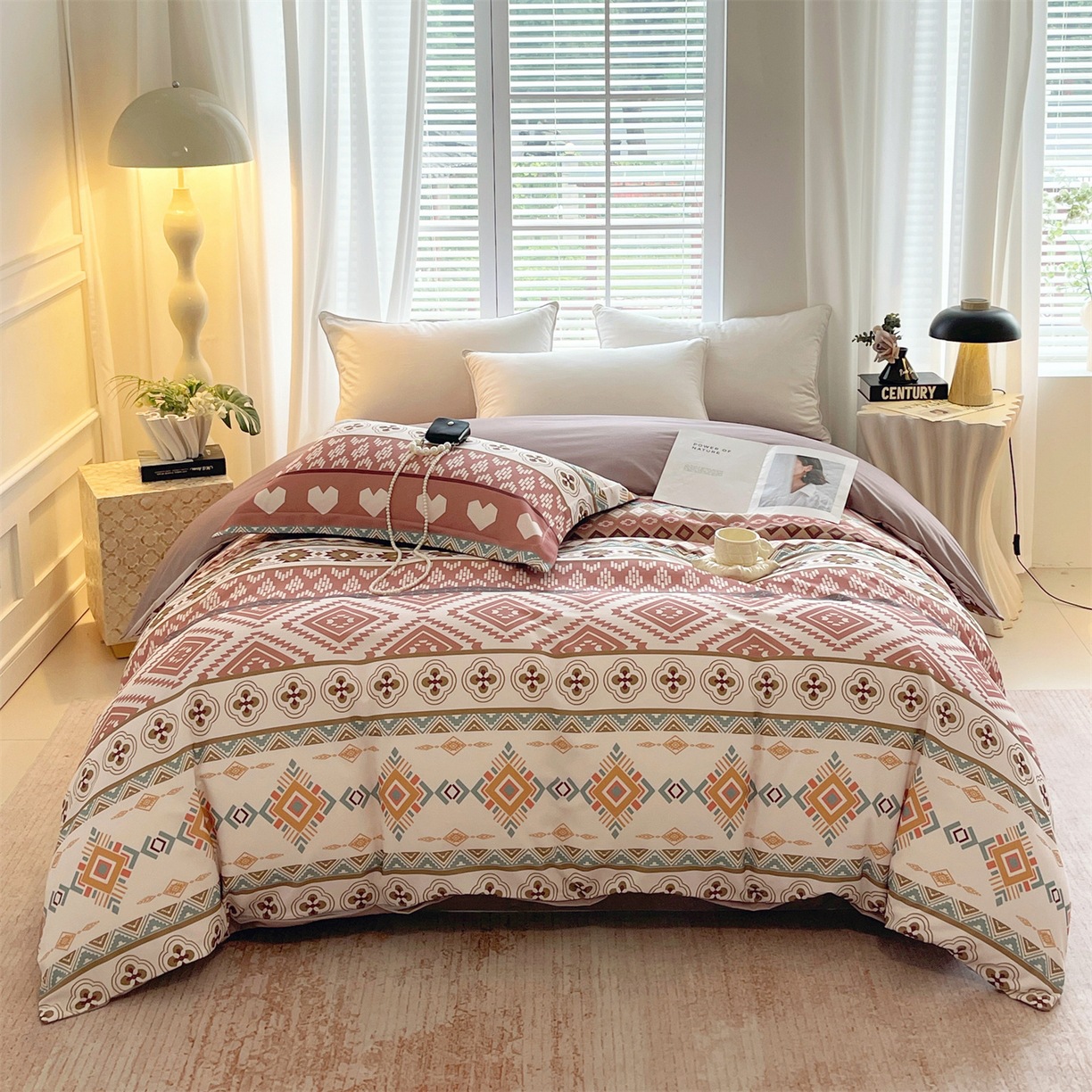 Nueva cubierta de edredón de estilo chino una sola pieza para comprar una sola pieza más gruesa de lana molida otoño invierno calor al por mayor cubierta de edredón de algodón una sola pieza