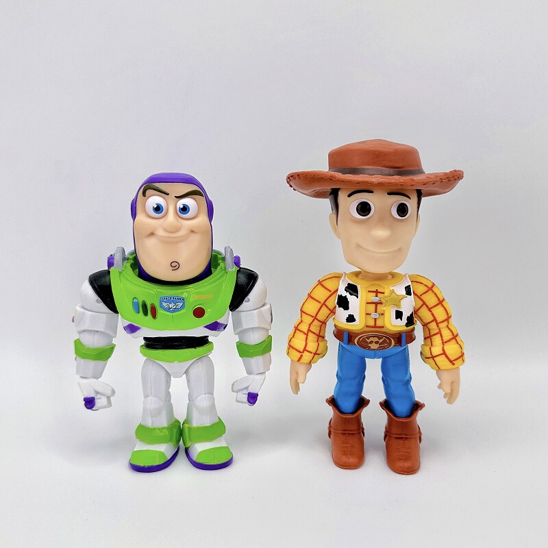 5inch Toy Story Buzz Lightyear and Woody Cartoon Figure Model Trendy Car and Computer Case Decoration Wholesale
