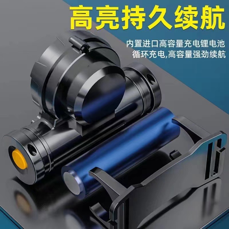Linterna transfronteriza al aire libre COB recargable linterna montada en la cabeza LED de pesca impermeable recargable linterna de luz fuerte al por mayor