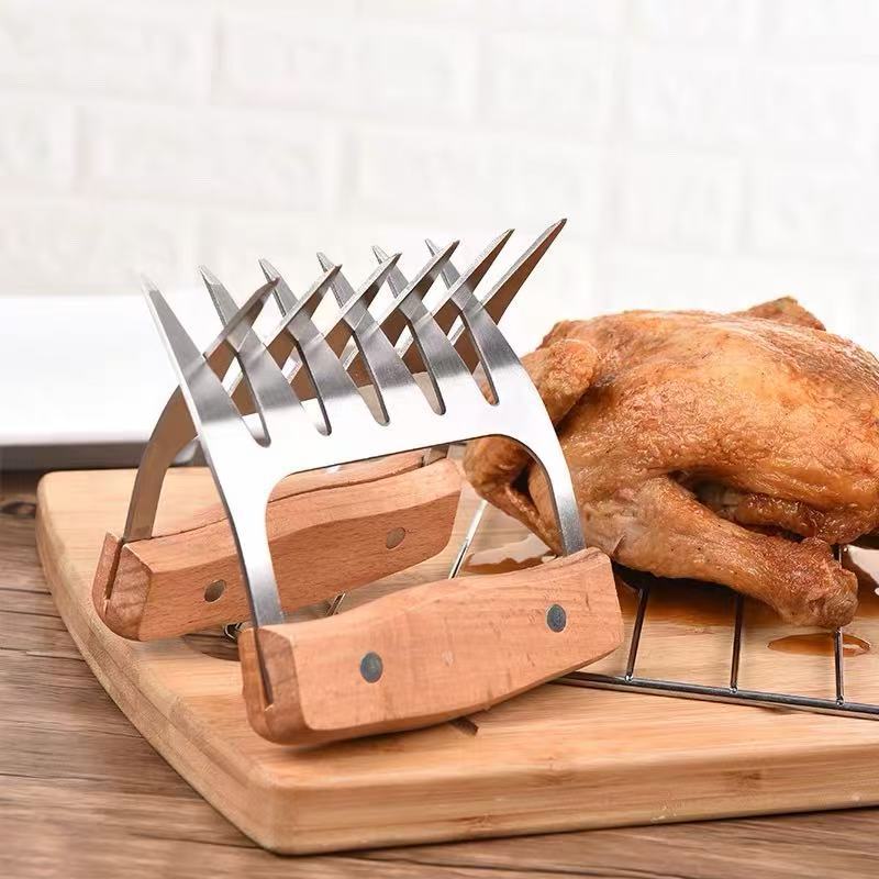 New Stainless Steel Meat Divider Barbecue Tool Meat Dividing Tool Barbecue Grill Accessories Bear Claw Meat Divider Commercial