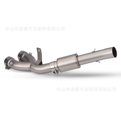 Motorcycle Modified Yamaha R1 Mid-Section 15-21/Separate Type - with Back Pressure Drum, Stainless Steel, Factory Direct Sale (Motorcycle exhaust pipe) - yamaha-r1-middle-section-15-21split-with-back-pressure-drum