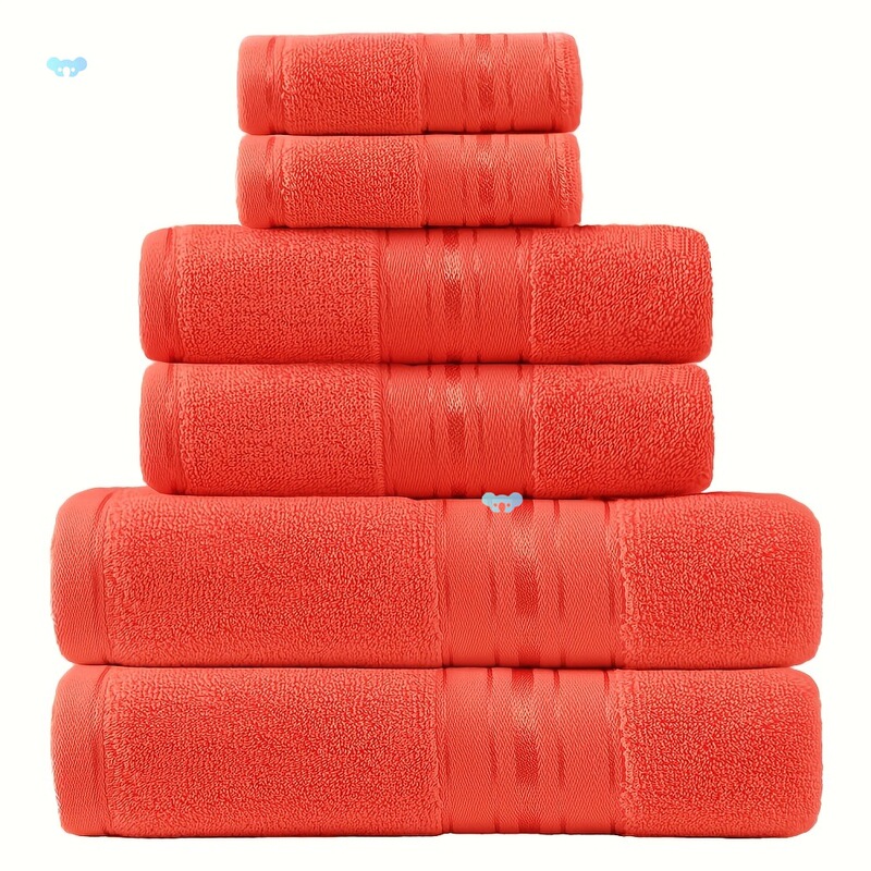 Cotton 6Pcs Luxurious Towel Set Super Soft Luxury Towel Set