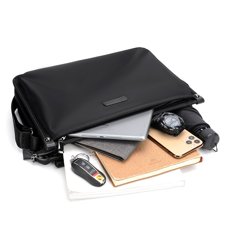 Solo bolso de hombro de los hombres nueva moda simple negocio mochila casual documento bolsa de mensajero multifuncional mochila impermeable estilo coreano