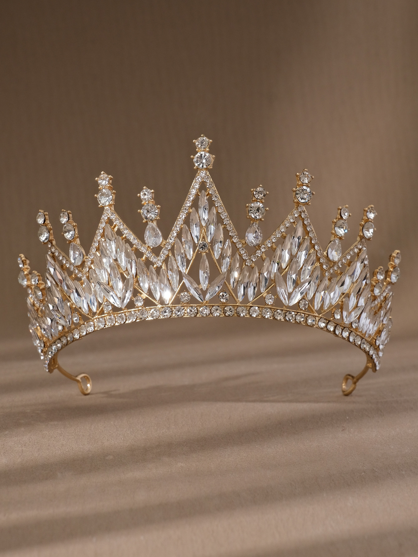 Retro Crown Alloy Plating Inlay Rhinestones Crown display picture 1