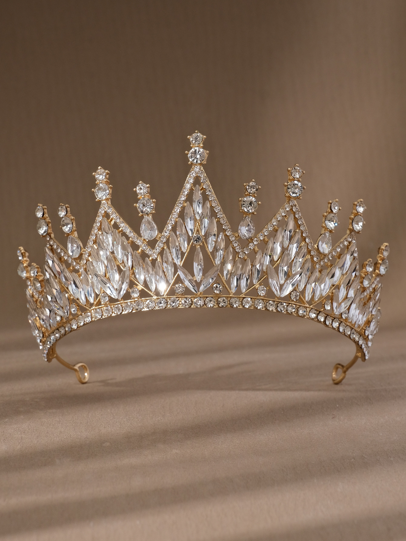 240g Weight Crown Hair Accessories Type Rhinestones Inlay Material 1 Piece Quantity Retro Crown Alloy Plating Inlay Rhinestones Crown