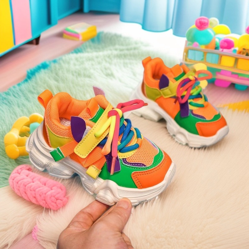 2026 primavera niñas zapatos de moda zapatos de running transpirables zapatos deportivos de suela suave ecológicos para niños explotadores transfronterizos