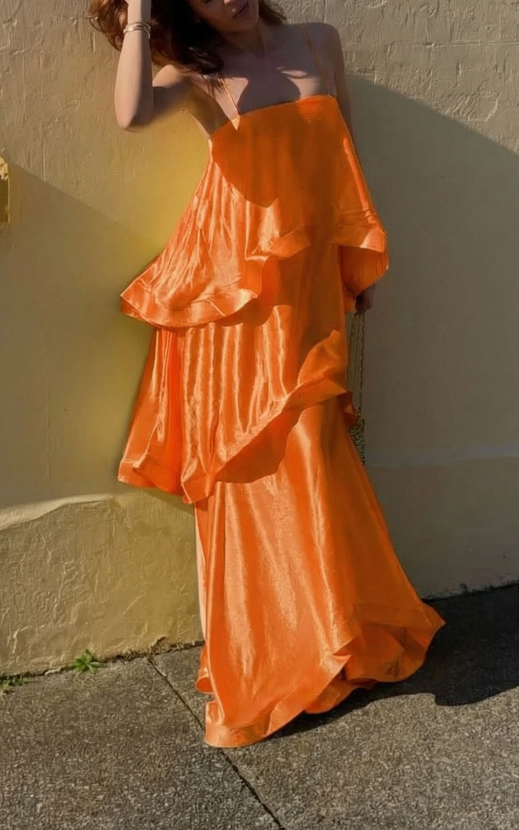 Robe-débardeur en satin pour femme, plusieurs couches, style décontracté et ample, nouveauté printemps-été_voghion.com