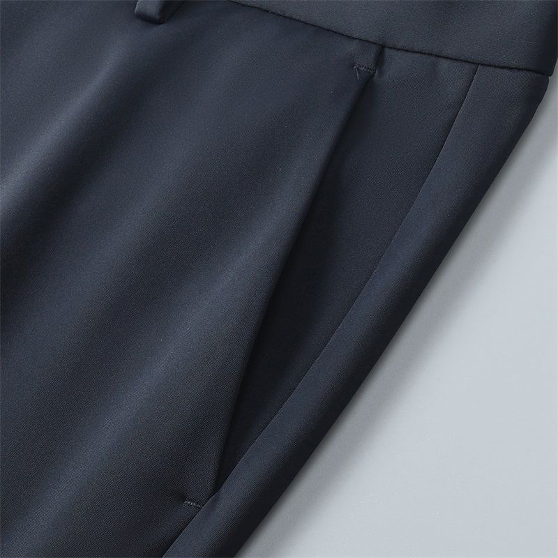 Comercio exterior transfronterizo Delgado verano Pantalones de cintura alta hombres de mediana edad y ancianos estiramiento papá desgaste casual traje de negocios Pantalones