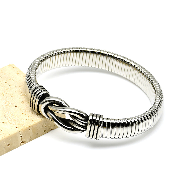 44g Weight Bangle Classification 304 Stainless Steel Chain Material 1 Piece Quantity Casual, Daily, Party Occasion 304 Stainless Steel Material Solid Color Pattern Unisex Gender Retro Style Retro Solid Color 304 Stainless Steel Wholesale Bangle 9