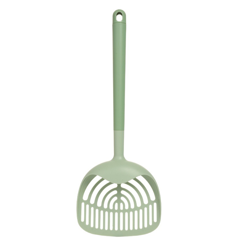 Pala de arena para gatos pala de arena para gatos artefacto taburete de gato grande pala agujero fino mango largo bentonita pala de arena para gatos suministros para mascotas