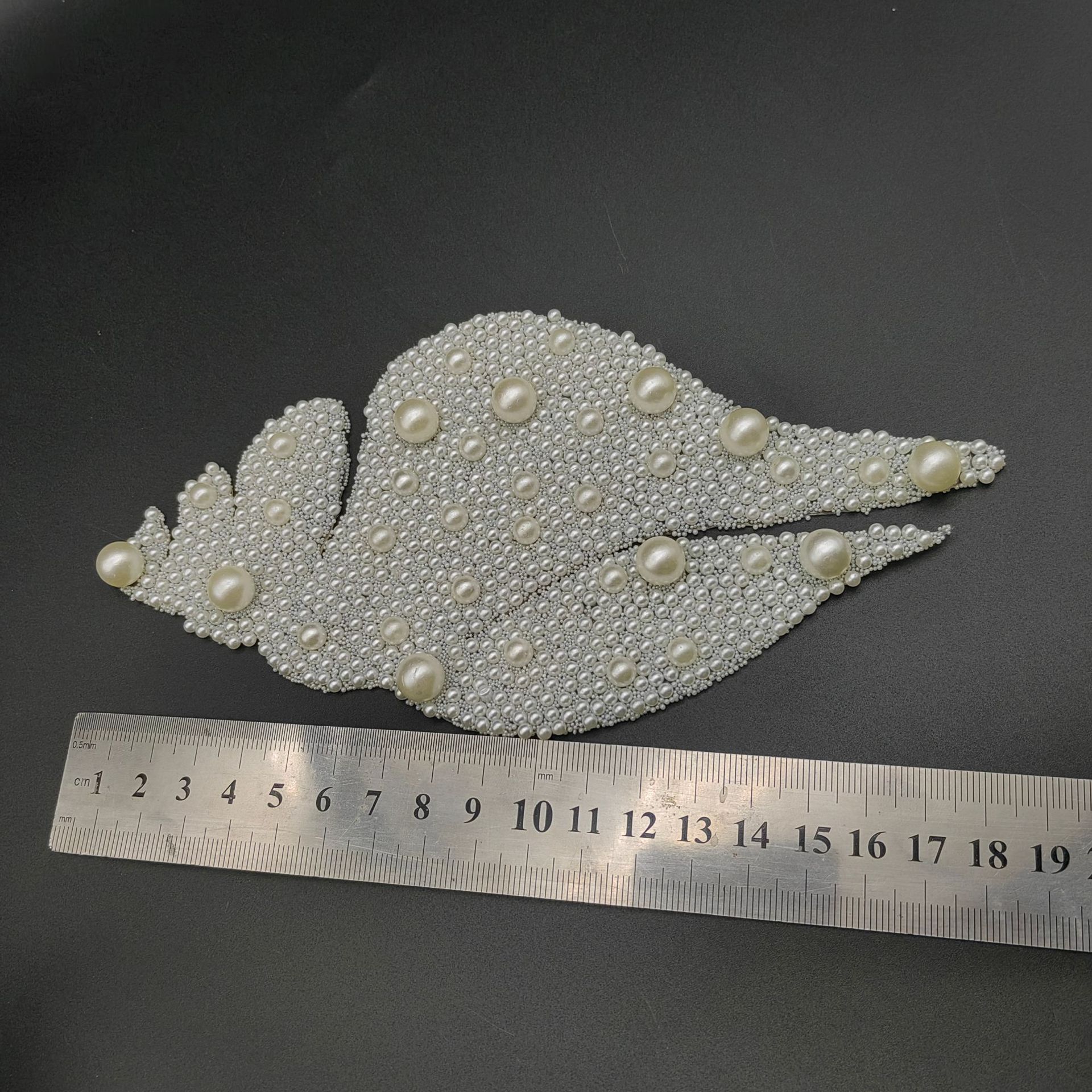 厂家直销珍珠烫胶饰品配件海螺珊瑚图案可多款配饰服装包包装饰贴详情7