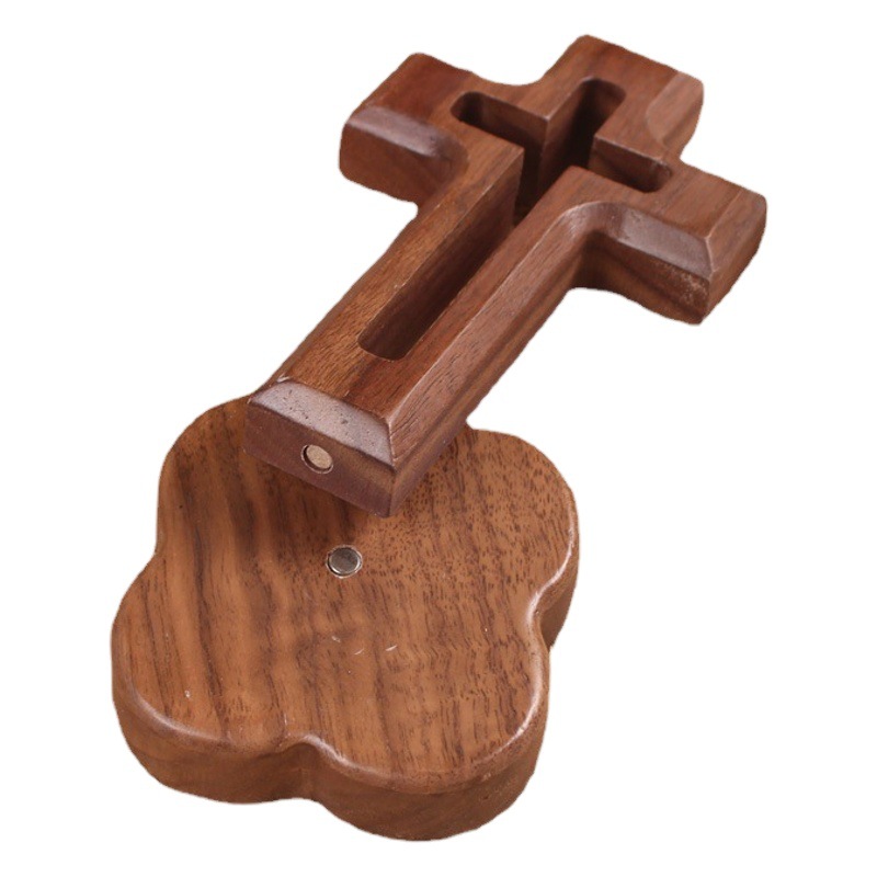 Nueva madera transfronteriza bricolaje transfronterizo Amazon Venta caliente de madera adornos cruzados artesanías de madera en casa