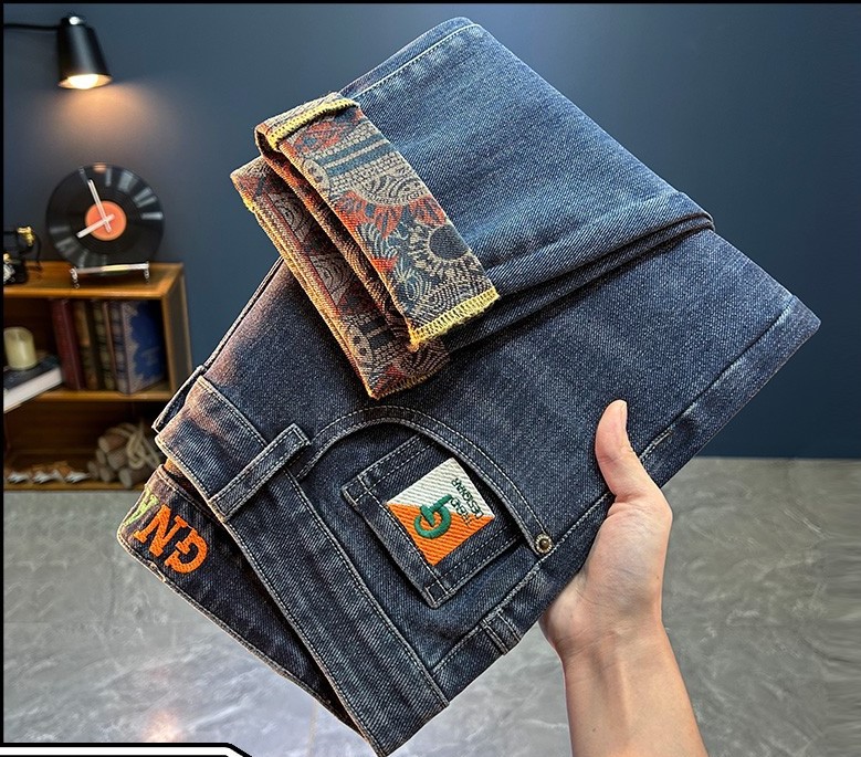 Summer Thin Jeans Men's 2025 New Classy Elastic Slim Straight Pants Versatile Slim Jeans