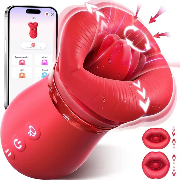 Red lip red APP model—tongue vibration suction allows bite (note: this product APP cannot be used in China)