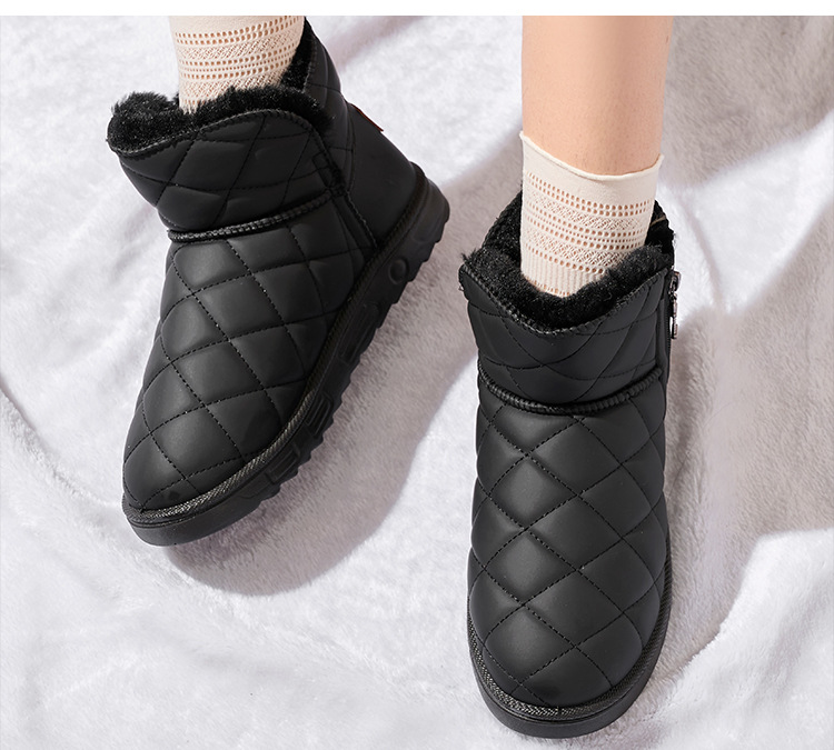 Warm Women's Snow Boots With Plush Lining For Winter Comfort_voghion.com