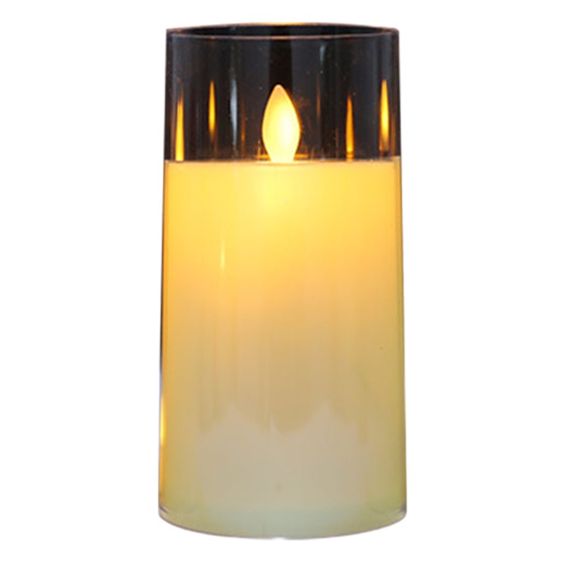 Vela digital LED artificial oscilante de acrílico y cera para Navidad, cumpleaños, bodas, decoración de ambiente.