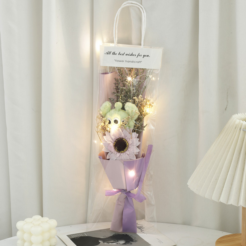 Bolsa del día de la madre muñeca de tres ojos, ramo seco de muñecas, regalo de cumpleaños de San Valentín para novia, esposa y novia