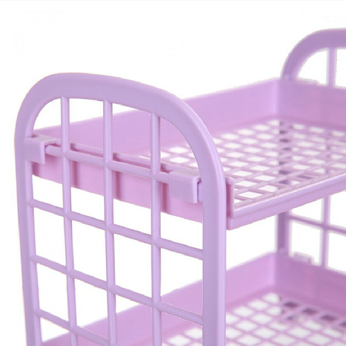 Bathroom double-layer storage rack bathroom cosmetic storage rack desktop plastic storage rack kitchen countertop organizing rack