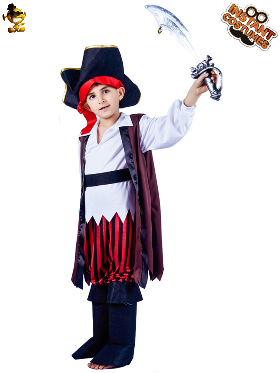 Niños pirata Cosplay traje de Halloween niño pirata Cosplay traje de pirata de los niños