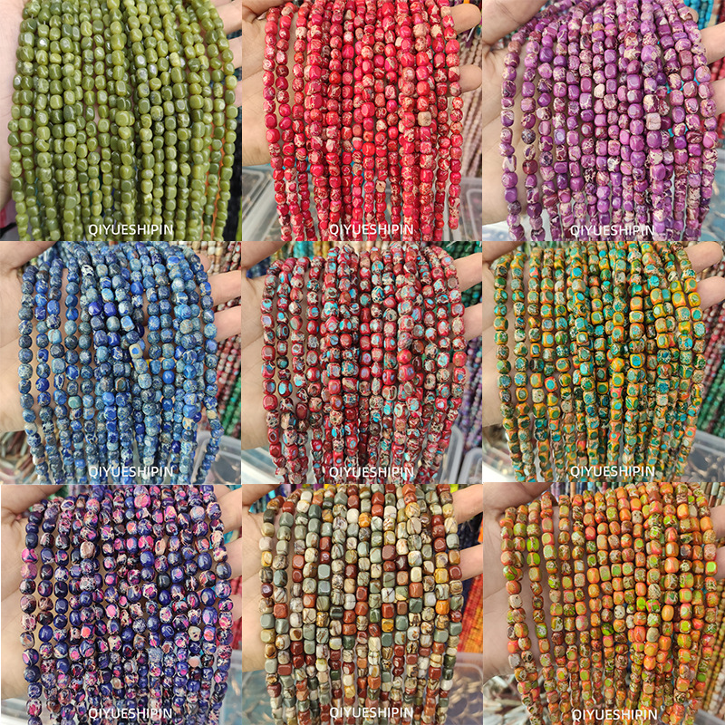 6x8mm Natural Shoushan Stone Imperial Stone Shaping Beads Handmade DIY Accessory Supply Unshaped String Beads Wholesale