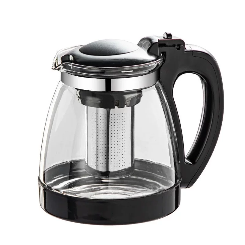 Capacious teapot, filter, glass tea set