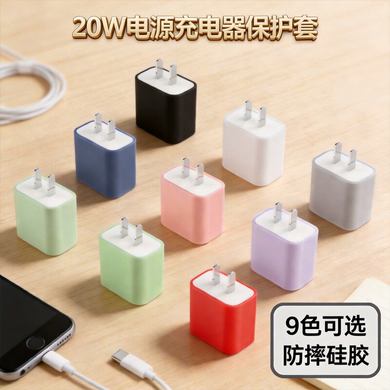 Suitable for Apple 20W Charger Protective Case, iPhone Fast Charging Charging Head Silicone Protective Case