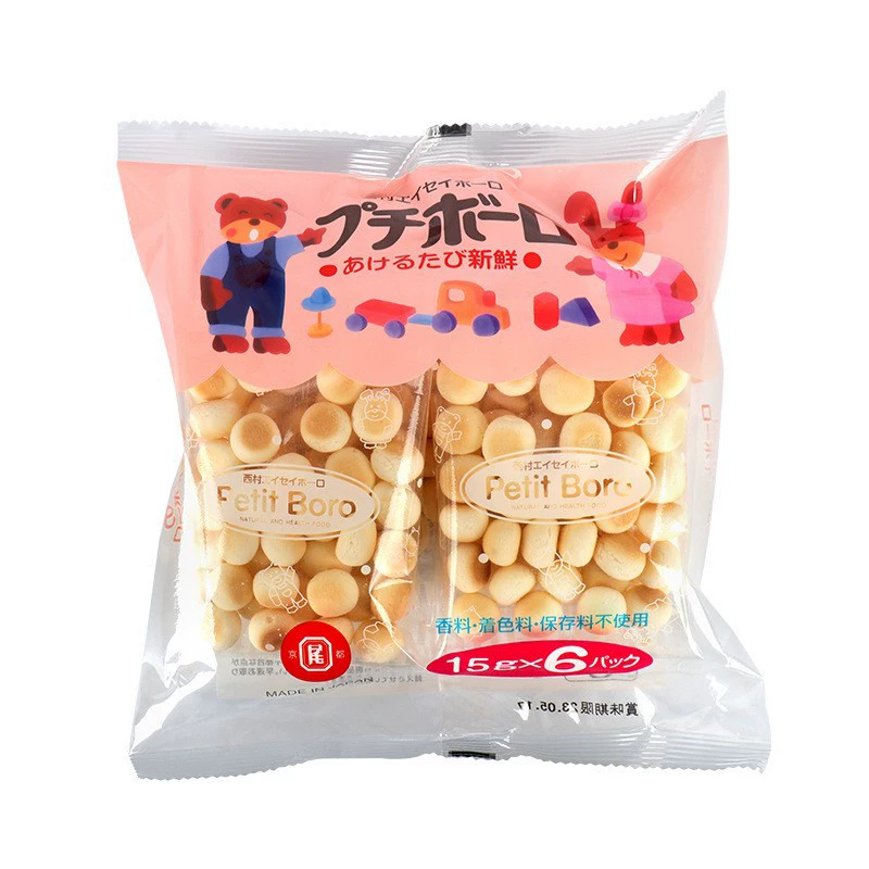 Снэк Nishimura milk bean Thomas 5–пак, яйцевые мини-печенья (15 г×5)