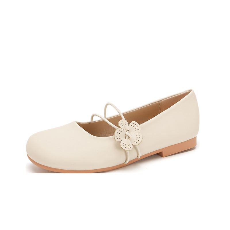 Mary Jane Summer 2023 New French Style Single Shoes Spring And Autumn Soft Sole Sandals Flat Loafers For Pregnant Women_vogvips.com