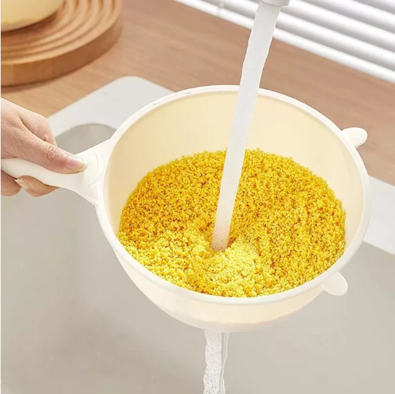 リトルベア多機能フィルタースプーン家庭用フィルター超微細スラグ分離豆乳米洗いフルーツフィルタースプーン米洗いアーティファクト|undefined