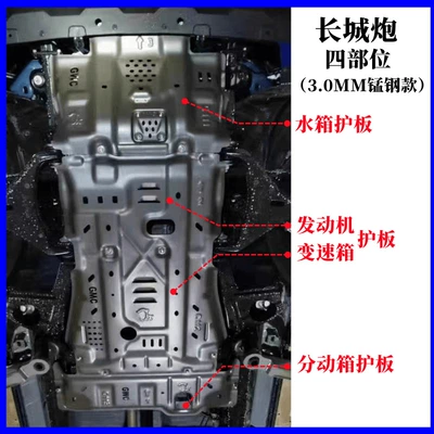 Steam 22 Diamond Gun Underbody – Underbody protection plate/engine baffle - default-items-great-wall-cannon-4-position-diesel-gasoline-version-30mm-thick-cold-rolled-manganese-steel-model