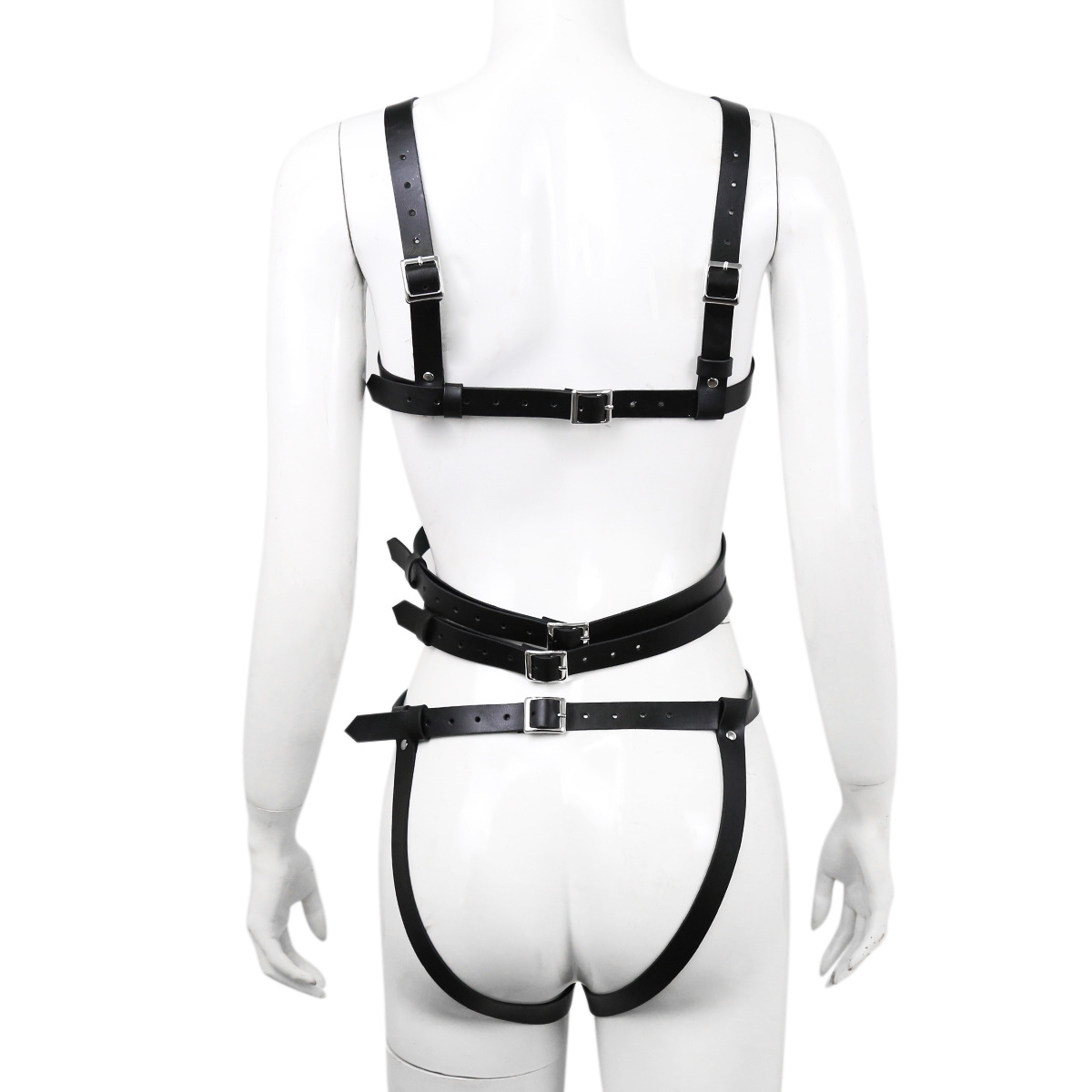SM adulto sexy ropa interior de cuero hueco sexy desgaste de una pieza de ropa vinculante de cuero vinculante ropa de mujer traje
