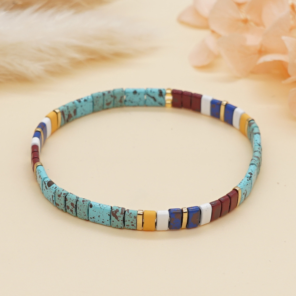 Nihaojewelry Wholesale Jewelry Bohemian Multi-layered Woven Colorful Paint Beaded Bracelet display picture 20