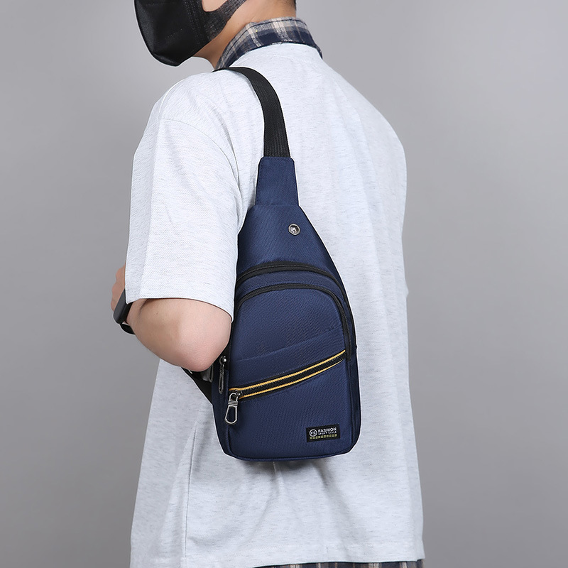 Bolso de mensajero casual ligero al aire libre nuevo bolso de hombro simple de tela Oxford para hombre bolso de pecho deportivo de ciclismo multifuncional