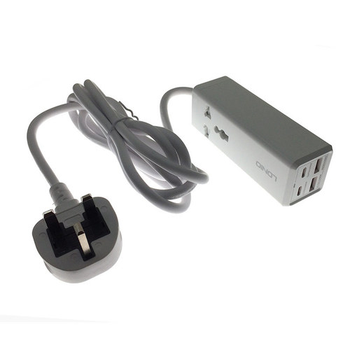 LDNIO power plug adapter extension cord PD65W laptop adapter QC3.0 mobile fast charging head