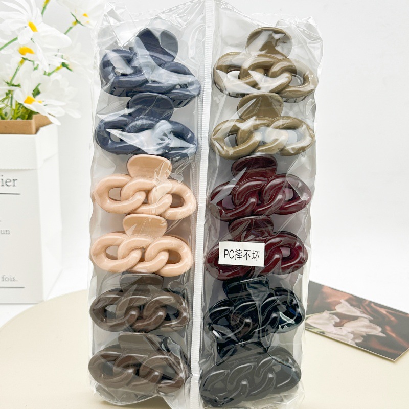 Pinza de pelo grande de plástico con diseño de PC, color té con leche, para mujer, estilo coreano, versión coreana, accesorios de tienda de dos yuanes. image 45