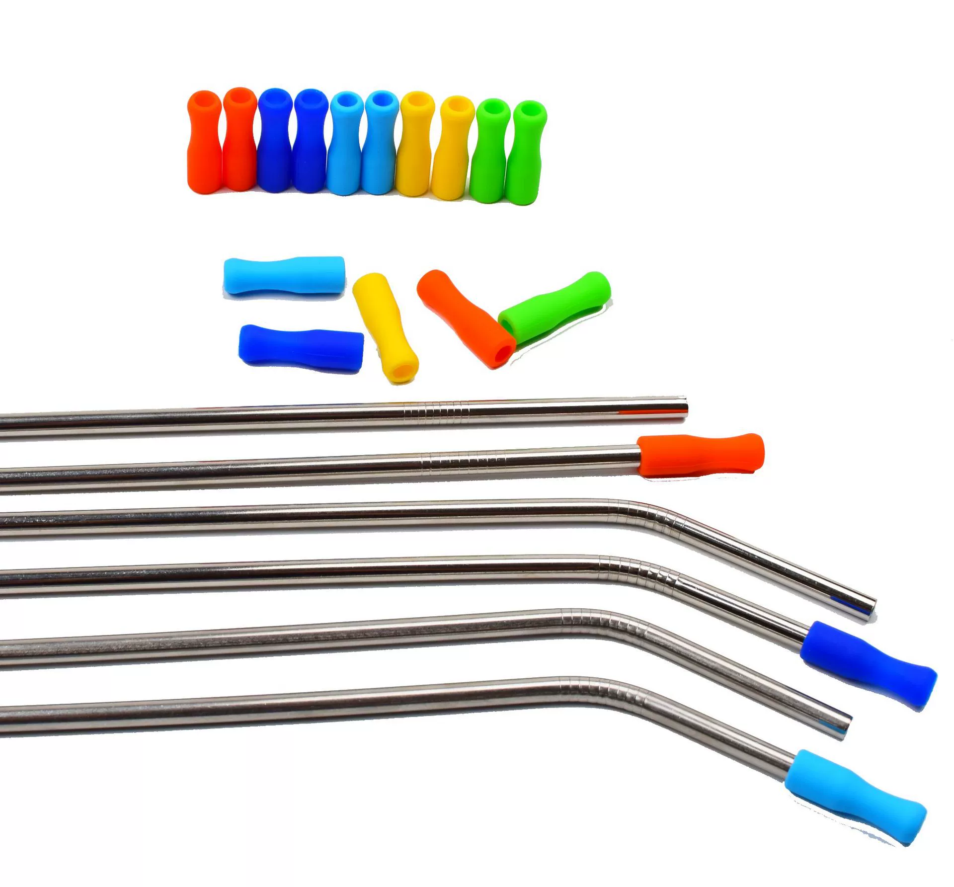 Нержавеющая сталь соломы силиконовая насадка Amazon горячий цвет нержавеющей стали соломенный рукав экологически чистый силиконовый соломенный рукав