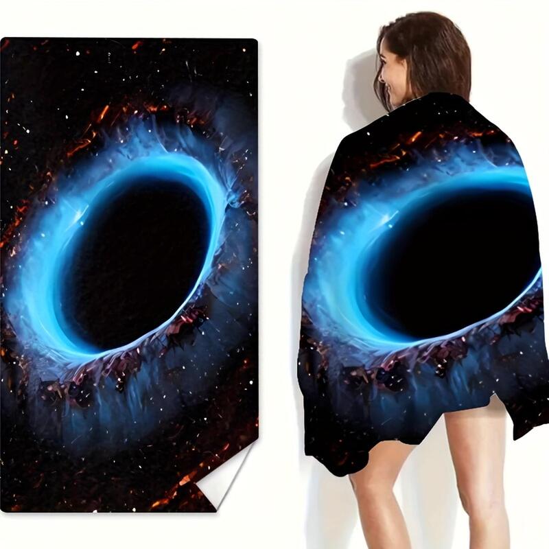 Cosmic Black Hole 3D Pattern Beach Towel, Multi-Scene Universal Absorbent Portable Towel Cosmic Black Hole 3D Pattern Beach Towel, Multi-Scene Universal Absorbent Portable Towel