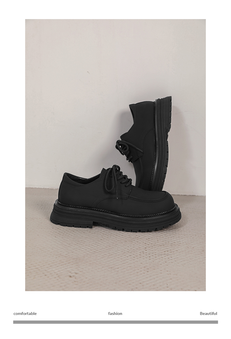 ShoeVault Herren Leder 2025 Neue Business Casual Schwarz Große Zehen Arbeits Frühling Herbst Dicke Sohle Derby Schuhe_voghion.com