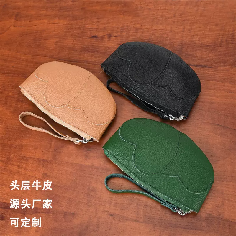 零钱包真皮包包多功能收纳手拎包简约小巧软头层牛皮钥匙包小卡包