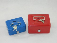 P616 wholesale lockable mini metal safe storage box savings box small iron box password box cashier box factory