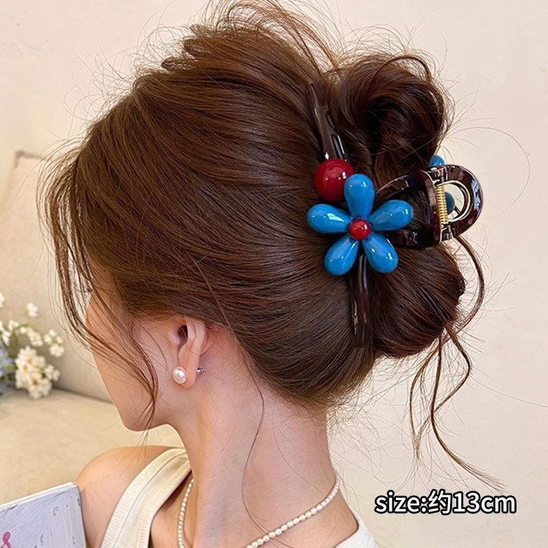 2026 nuevo clip de cabello ondulado clip de cabello de tiburón grande clip de cabello de mujer detrás de la cabeza de alta sensación clip de cabello accesorios para el cabello