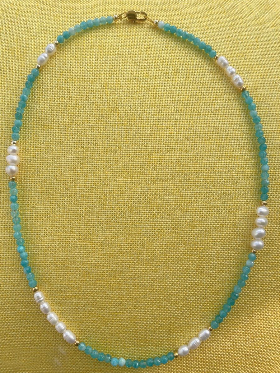25g Weight Beads Pendant Material Necklace Classification Titanium Steel Chain Material 1 Piece Quantity Holiday, Daily Occasion Beaded, natural stone, Titanium Steel Material Geometric Pattern Women's Gender Beaded Design Simple Style Style Simple Style Geometric Beaded Natural Stone Titanium Steel Necklace In Bulk 30