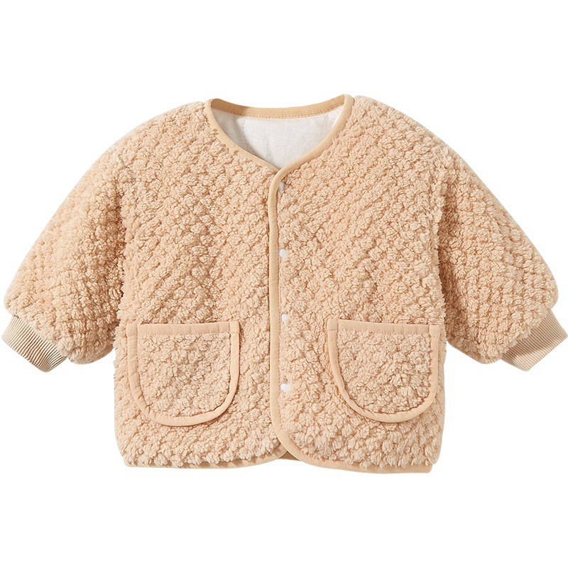 Abrigo para niños otoño e invierno Bebé acolchado Delgado desgaste exterior ropa de estilo occidental niños y niñas cardigan ropa de invierno Bebé cálido top