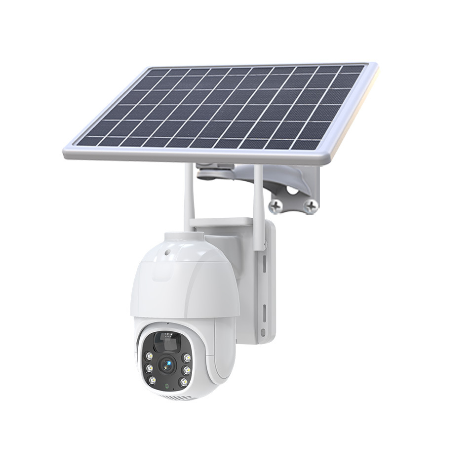 Monitoreo panorámico al aire libre Cámara de vigilancia solar para hogares Cámara de vigilancia WiFi 4G Night Vision HD